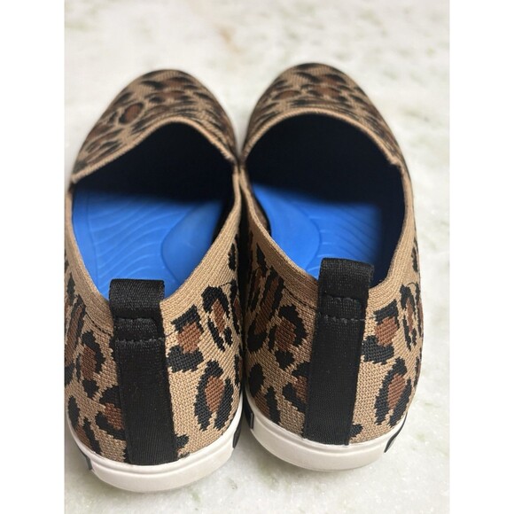 ME TOO Meadow Leopard Print Sustainable Mesh Slip On Shoe Flat Sneakers Sz 5.5M - Picture 3 of 7